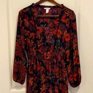 *H&M Flowy long floral boho Maxi. Beautiful fall/winter dress Sz 6